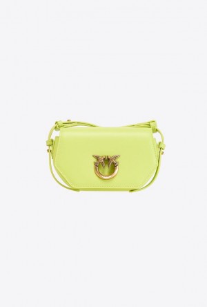 Pinko Baby Love Bag Click Hexagon Simply CITRON YELLOW-ANTIQUE GOLD | SN-PKO32434