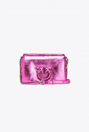 Pinko Baby Love Bag Click Puff Laminated PINKO PINK-OLD SILVER | SN-PKO32720