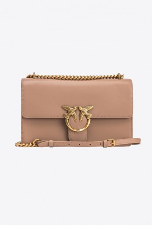 Pinko Classic Love Bag One Simply GINGER BISCUIT-ANTIQUE GOLD | SN-PKO32410