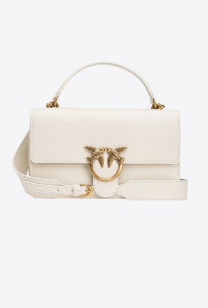 Pinko Classic Love Bag One Light WHITE+WHITE-ANTIQUE GOLD | SN-PKO32882