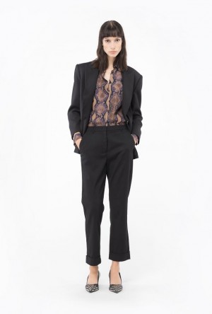 Pinko Flannel Trousers LIMO BLACK | SN-PKO33774