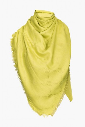 Pinko Large Monogram Scarf LIME YELLOW | SN-PKO34384