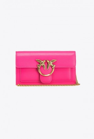 Pinko Love Bag One Wallet Simply PINKO PINK-ANTIQUE GOLD | SN-PKO32453