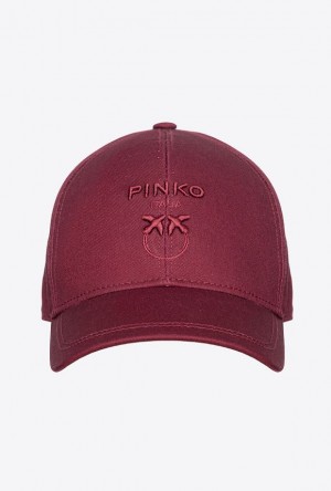 Pinko Love Birds Baseball Cap BURGUNDY-PORT ROYALE | SN-PKO34373