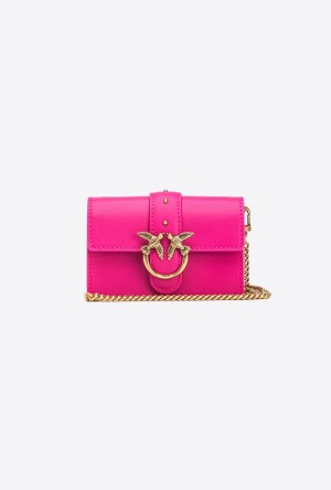 Pinko Micro Love Bag One Simply PINKO PINK-ANTIQUE GOLD | SN-PKO34348