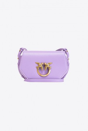 Pinko Mini Love Bag Click Exagon Simply PURPLE TULIP-ANTIQUE GOLD | SN-PKO32662