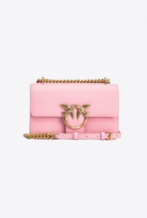 Pinko Mini Love Bag One Simply BLUSH PINK-ANTIQUE GOLD | SN-PKO32528