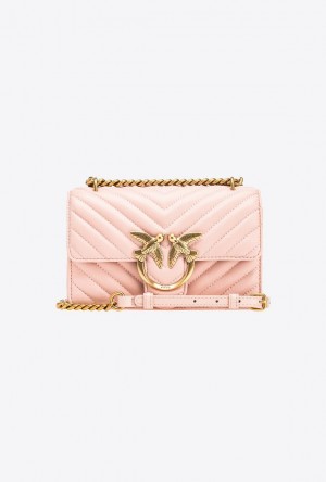 Pinko Mini Love Bag One Simply PINK/DUSTY PINK-ANTIQUE GOLD | SN-PKO32601