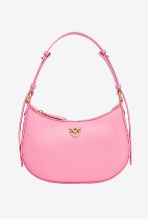 Pinko Mini Love Bag Half Moon Simply MARINE PINK-ANTIQUE GOLD | SN-PKO32465