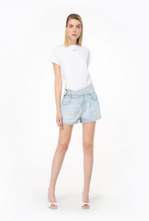 Pinko Mini-logo T-shirt BRIGHT WHITE | SN-PKO33225