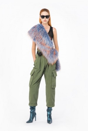 Pinko Oversized Cargo Trousers CYPRESS GREEN | SN-PKO33803