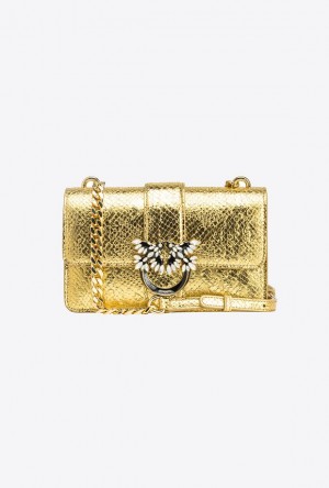 Pinko Pinko Galleria Mini Love Bag One In Punched Reptile Skin ZZLY | SN-PKO32912