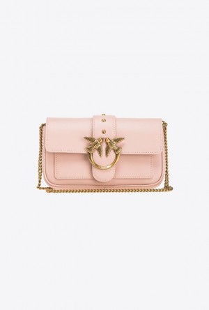 Pinko Pocket Love Bag One Simply PINK/DUSTY PINK-ANTIQUE GOLD | SN-PKO32778