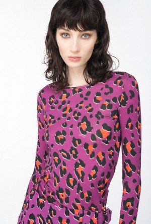 Pinko Psychedelic Animal-print Sweater BOUGAINVILLEA/ORANGE/BLACK | SN-PKO33300