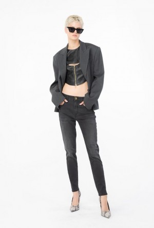 Pinko Skinny Black Stretch Denim Jeans LIMO BLACK | SN-PKO34011