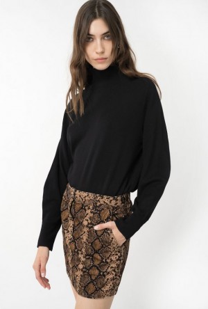 Pinko Turtleneck With Contrasting Edging LIMO BLACK | SN-PKO33435