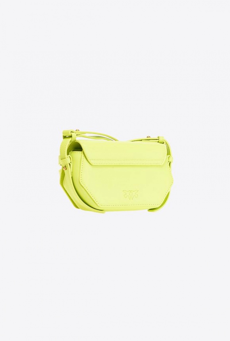 Pinko Baby Love Bag Click Hexagon Simply CITRON YELLOW-ANTIQUE GOLD | SN-PKO32434