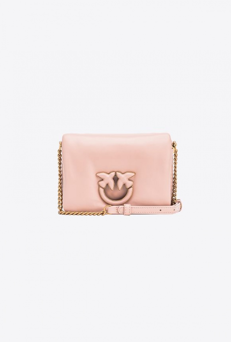 Pinko Baby Love Bag Click Puff In Nappa Leather POWDER PINK-BLOCK COLOUR | SN-PKO32689