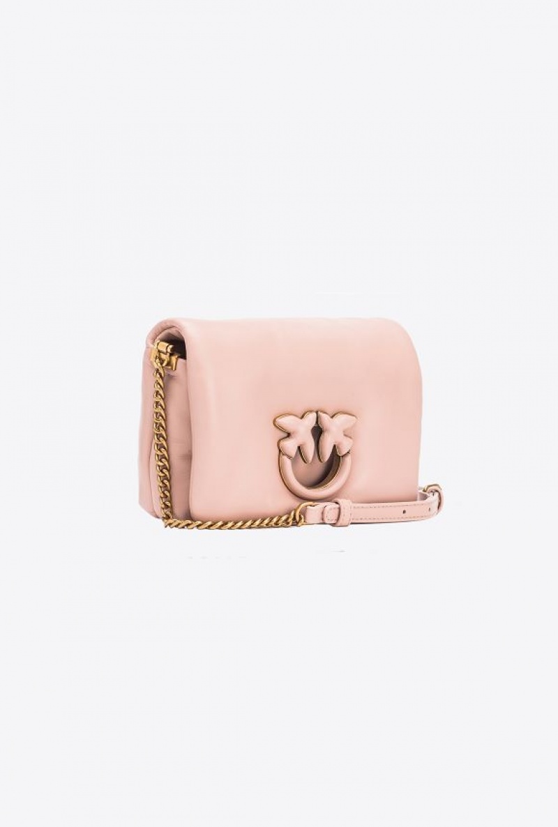 Pinko Baby Love Bag Click Puff In Nappa Leather POWDER PINK-BLOCK COLOUR | SN-PKO32398