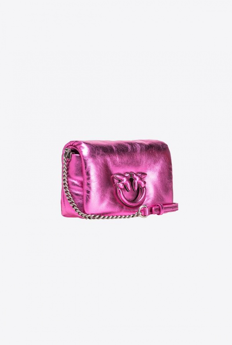 Pinko Baby Love Bag Click Puff Laminated PINKO PINK-OLD SILVER | SN-PKO32566