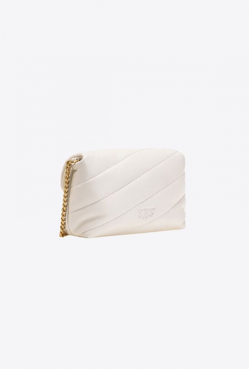 Pinko Baby Love Bag Puff Jewel WHITE+WHITE-ANTIQUE GOLD | SN-PKO32322