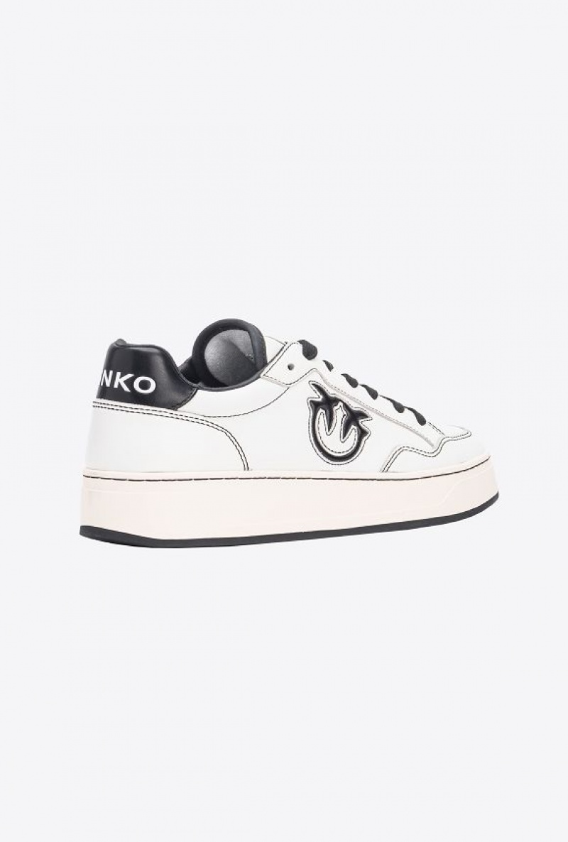 Pinko Basketball Sneakers With Logo OFF-WHITE/BLACK | SN-PKO34116