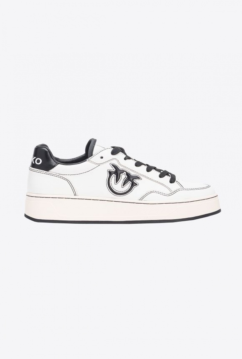 Pinko Basketball Sneakers With Logo OFF-WHITE/BLACK | SN-PKO34116