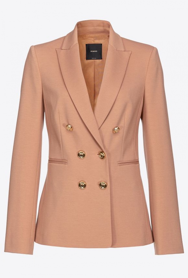 Pinko Blazer With Metal Buttons MOCHA MOUSSE | SN-PKO33897