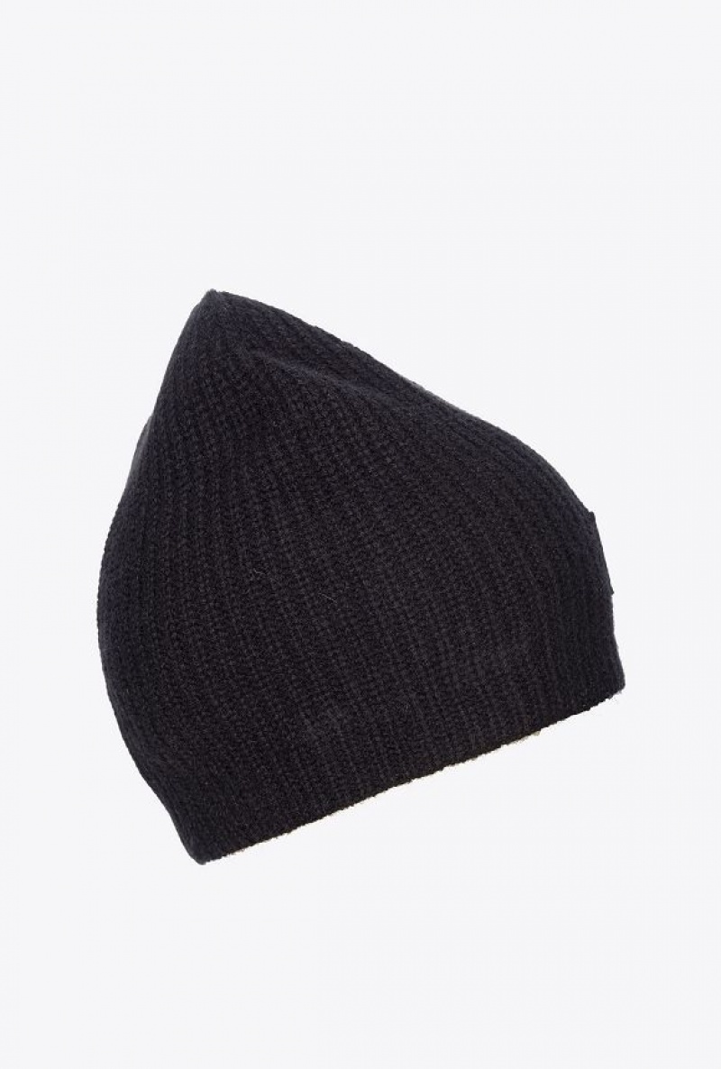 Pinko Cashmere Beanie LIMO BLACK | SN-PKO34360