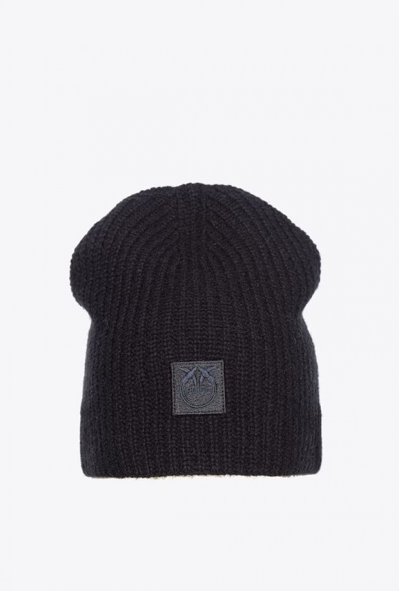 Pinko Cashmere Beanie LIMO BLACK | SN-PKO34360