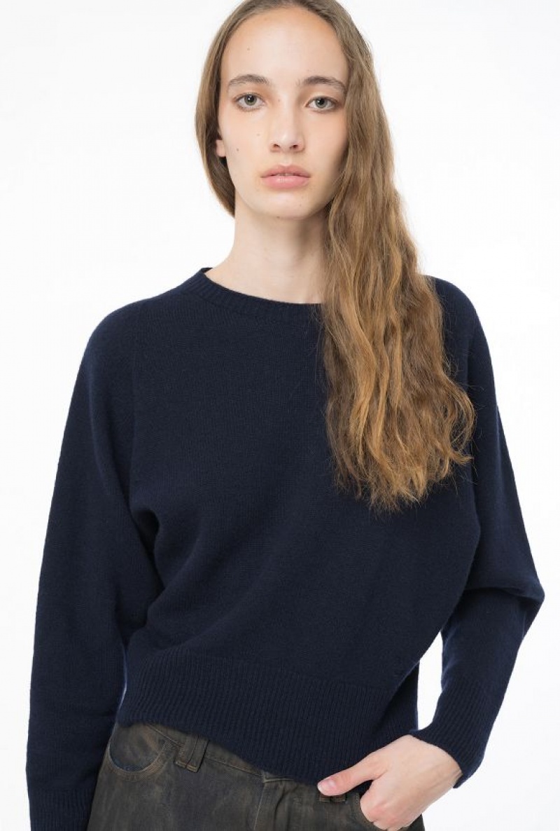 Pinko Cashmere-blend Pullover DARK NAVY BLUE | SN-PKO33471