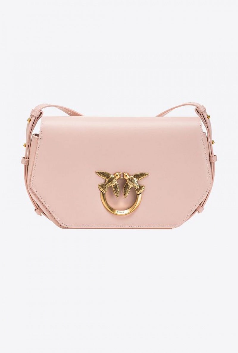 Pinko Classic Love Bag Click Hexagon Simply PINK/DUSTY PINK-ANTIQUE GOLD | SN-PKO32366