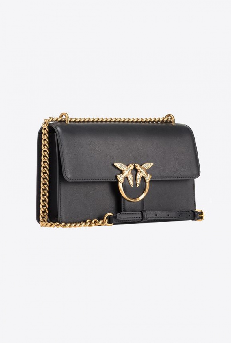 Pinko Classic Love Bag One Simply BLACK-ANTIQUE GOLD | SN-PKO32526