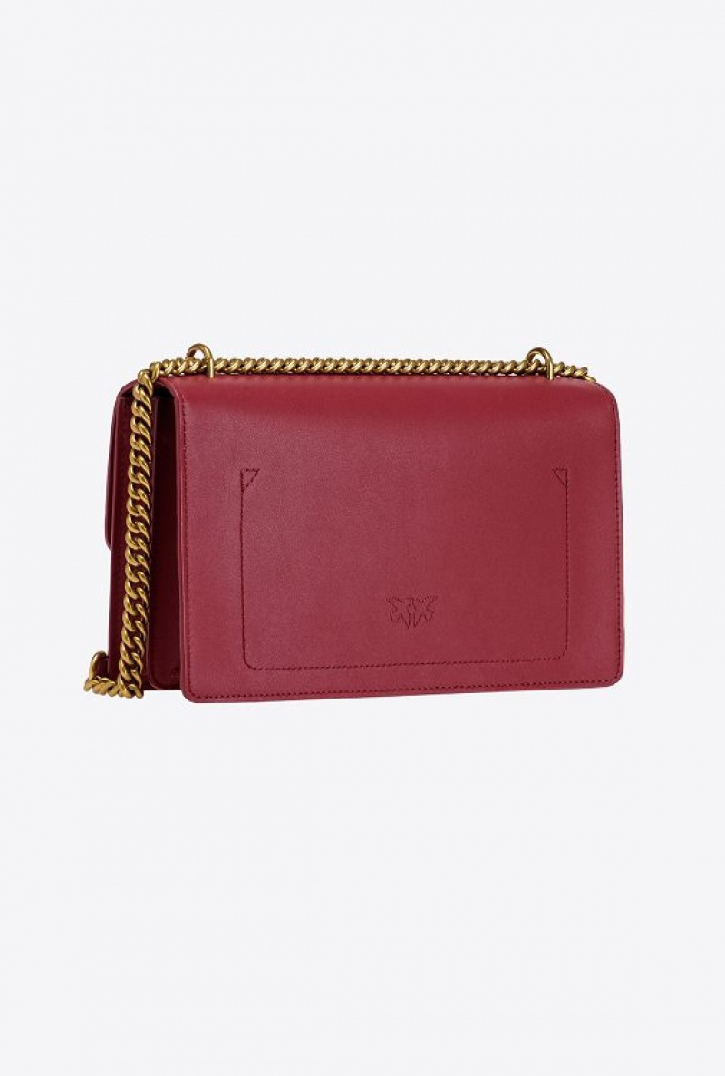 Pinko Classic Love Bag One Simply DARK RED-ANTIQUE GOLD | SN-PKO32521