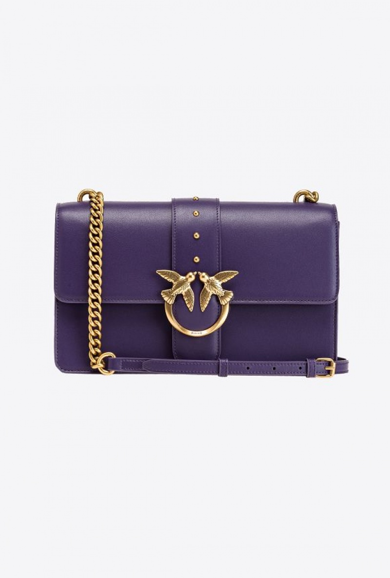 Pinko Classic Love Bag One Simply GRAPE PURPLE-ANTIQUE GOLD | SN-PKO32330