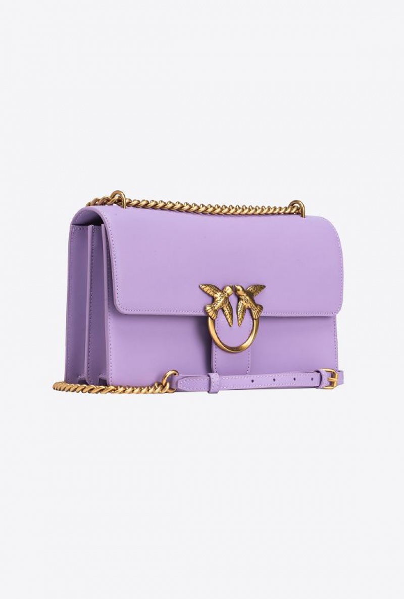 Pinko Classic Love Bag One Simply PURPLE TULIP-ANTIQUE GOLD | SN-PKO32522