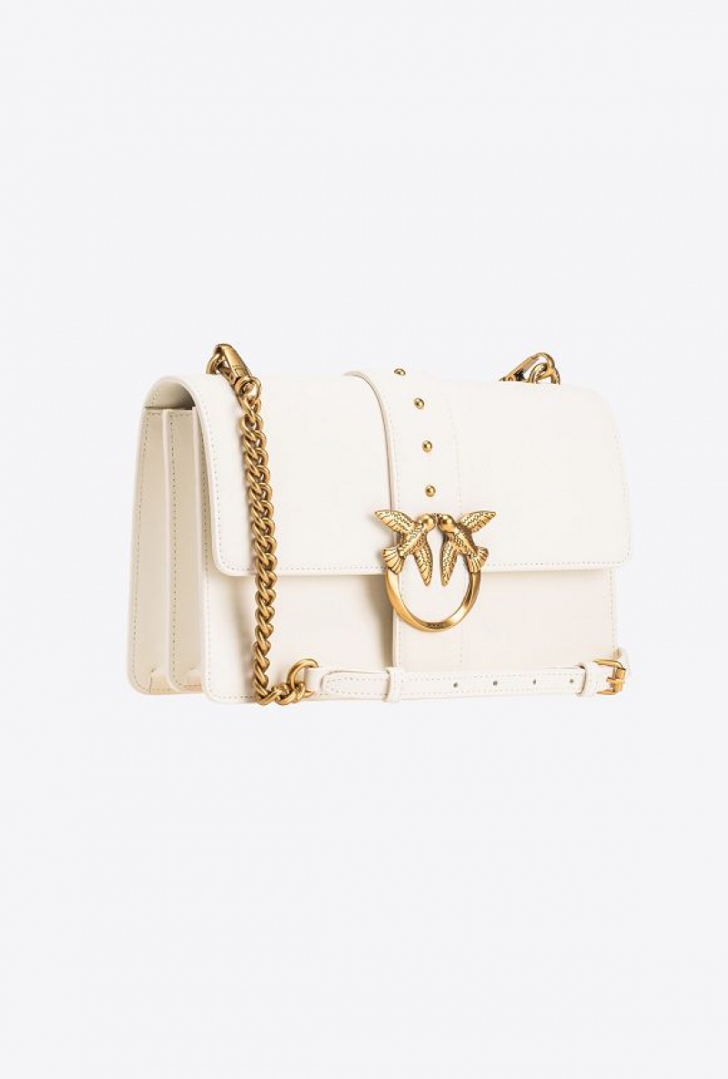 Pinko Classic Love Bag One Simply WHITE+WHITE-ANTIQUE GOLD | SN-PKO32517