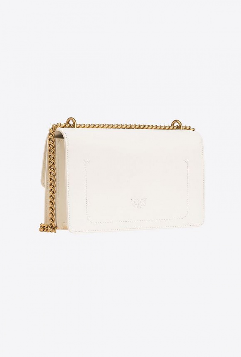 Pinko Classic Love Bag One Simply WHITE+WHITE-ANTIQUE GOLD | SN-PKO32523