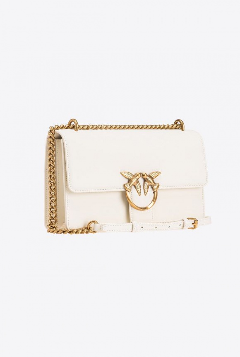 Pinko Classic Love Bag One Simply WHITE+WHITE-ANTIQUE GOLD | SN-PKO32523