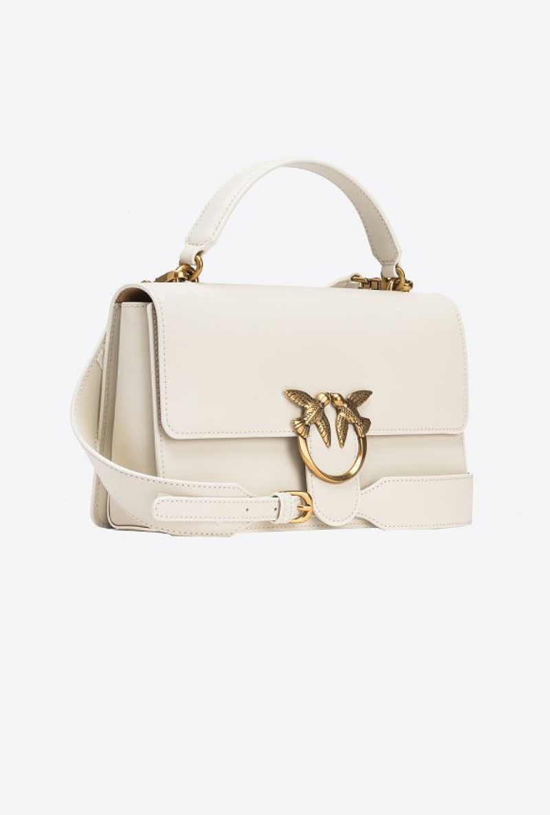 Pinko Classic Love Bag One Light WHITE+WHITE-ANTIQUE GOLD | SN-PKO32467