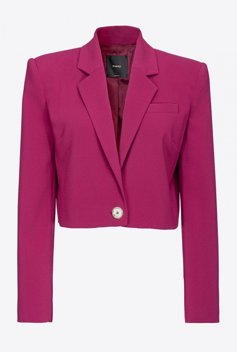 Pinko Crepe Spencer Jacket BOUGAINVILLEA PURPLE | SN-PKO33918