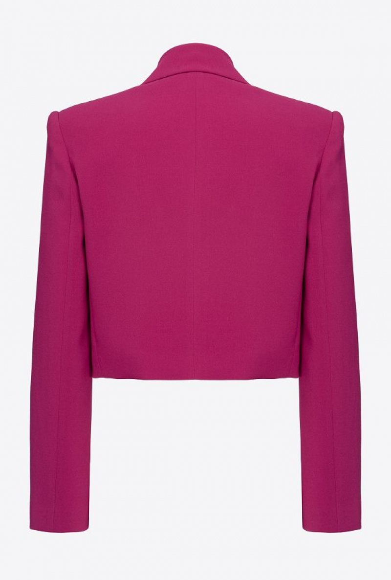 Pinko Crepe Spencer Jacket BOUGAINVILLEA PURPLE | SN-PKO33918