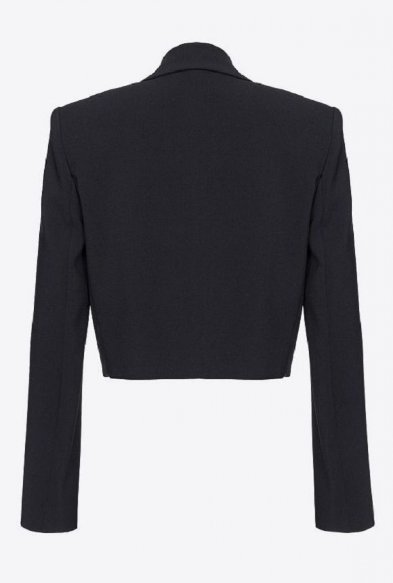 Pinko Crepe Spencer Jacket LIMO BLACK | SN-PKO33965