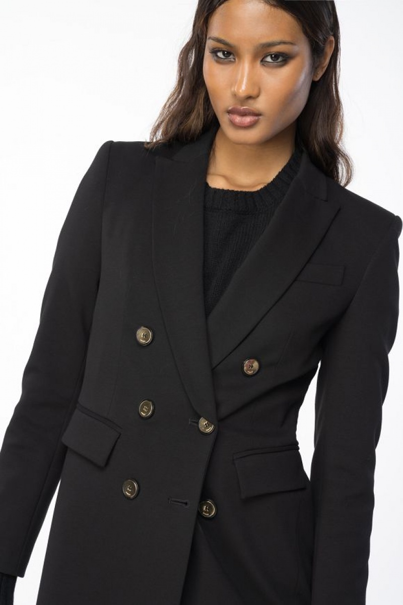 Pinko Double-breasted Full Milano Blazer LIMO BLACK | SN-PKO33929