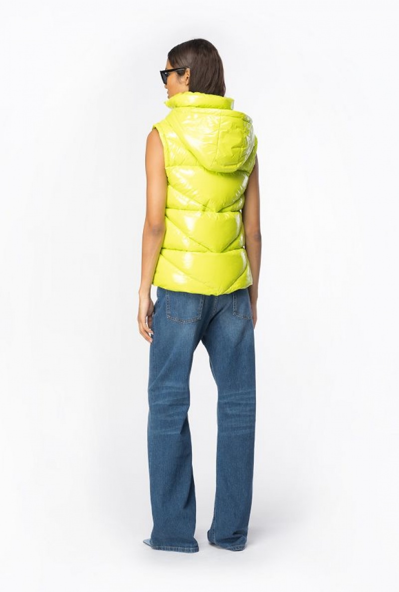 Pinko Down Vest LIME YELLOW | SN-PKO33613