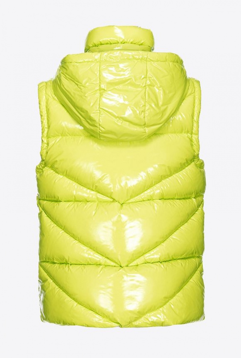 Pinko Down Vest LIME YELLOW | SN-PKO33613