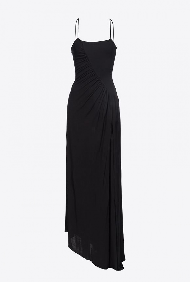 Pinko Elegant Long Dress LIMO BLACK | SN-PKO33045