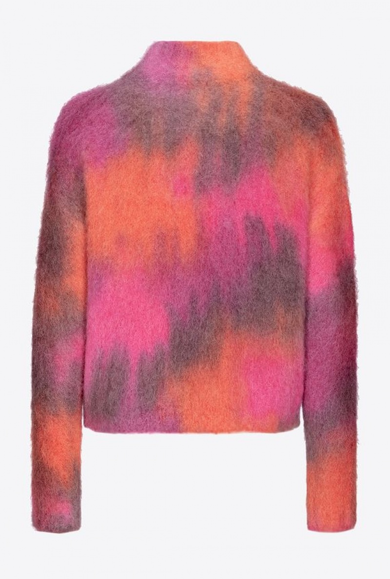 Pinko Fade-effect Alpaca Sweater ORANGE/FUCHSIA | SN-PKO33548