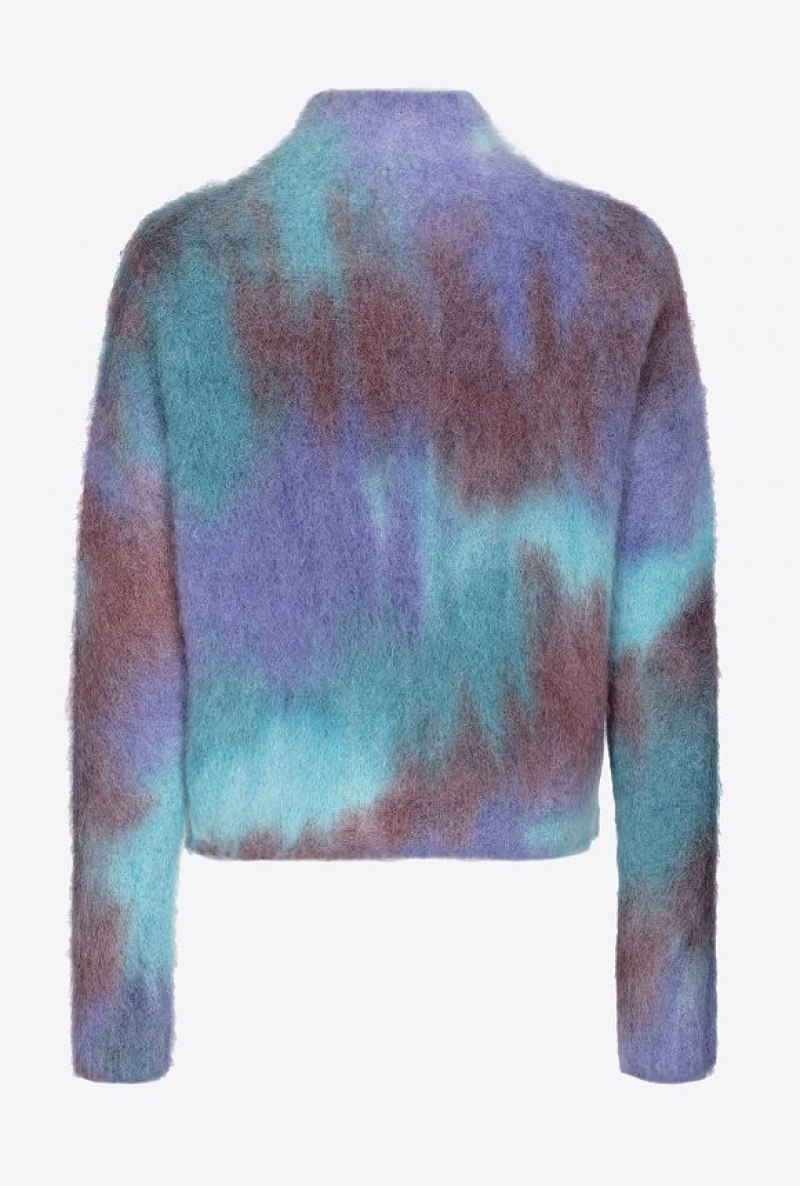 Pinko Fade-effect Alpaca Sweater PURPLE/LIGHT BLUE | SN-PKO33544