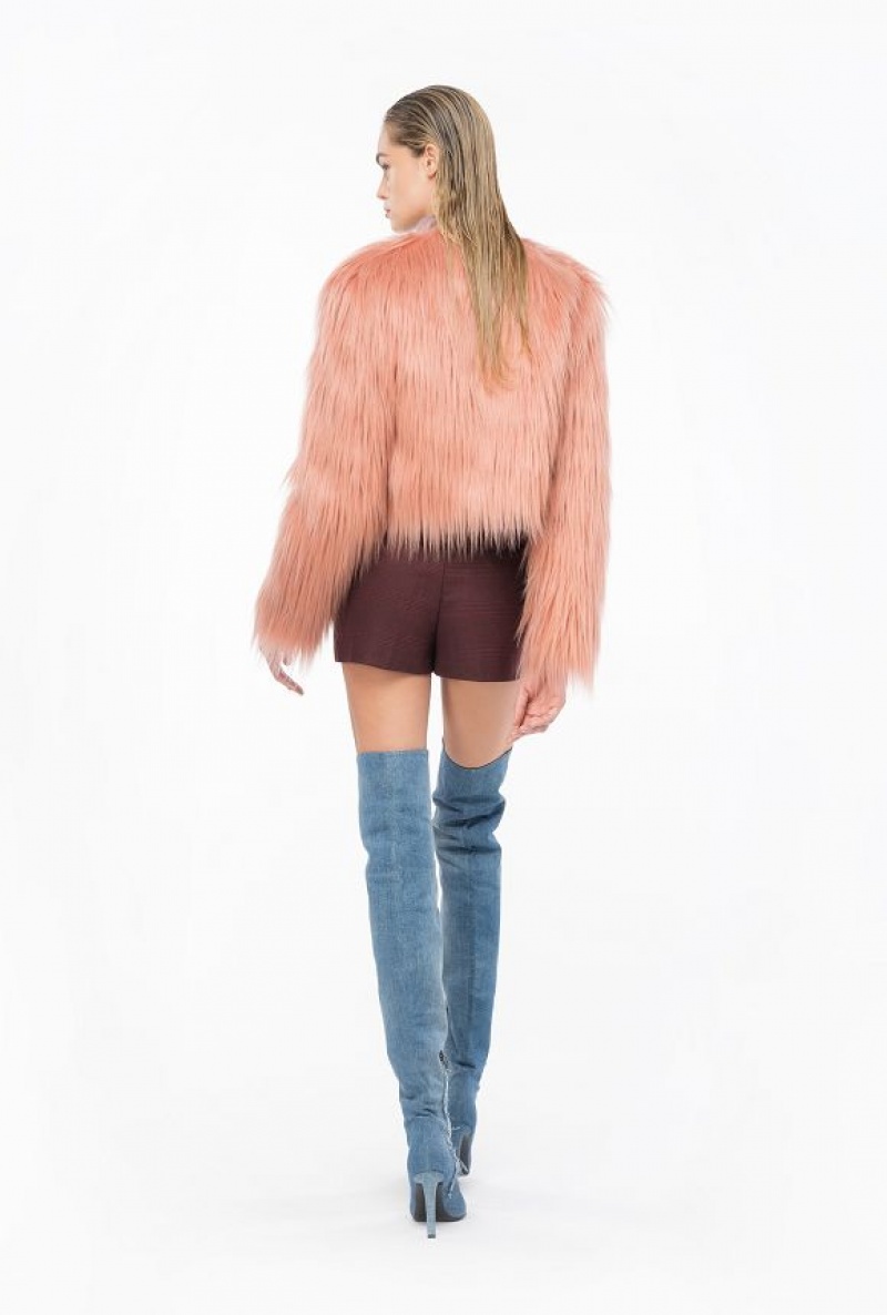 Pinko Faux Fur Jacket CAMEO ROSE | SN-PKO33674